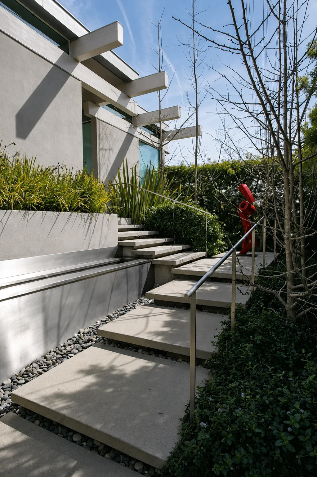 AA West flat step treads on garden stairs