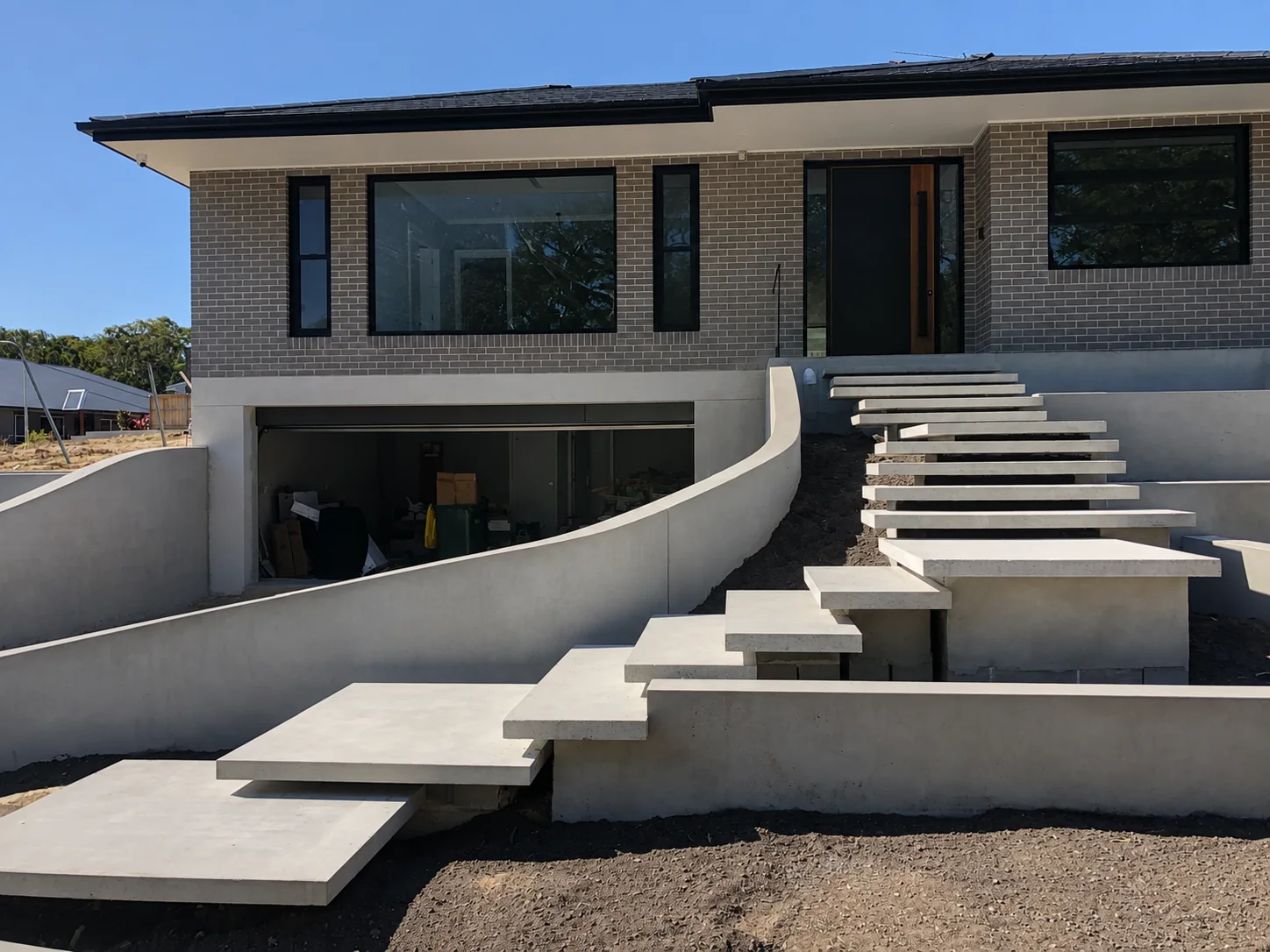 AA West flat step treads at a residential entry
